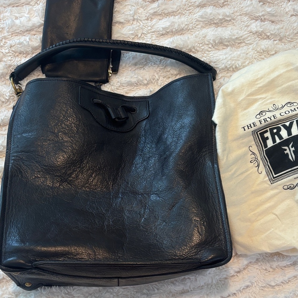 Frye Black Leather Hobo Bag - Picture 3 of 10